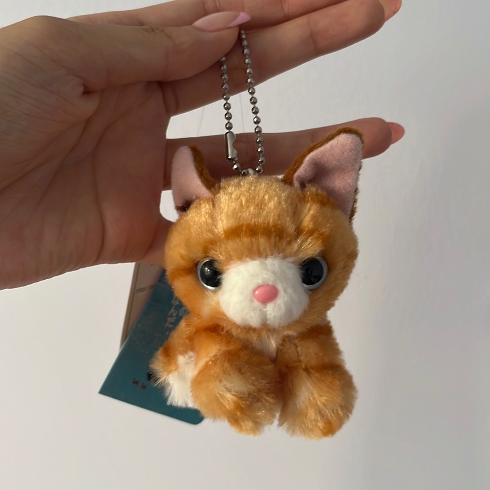Orange cat keychain